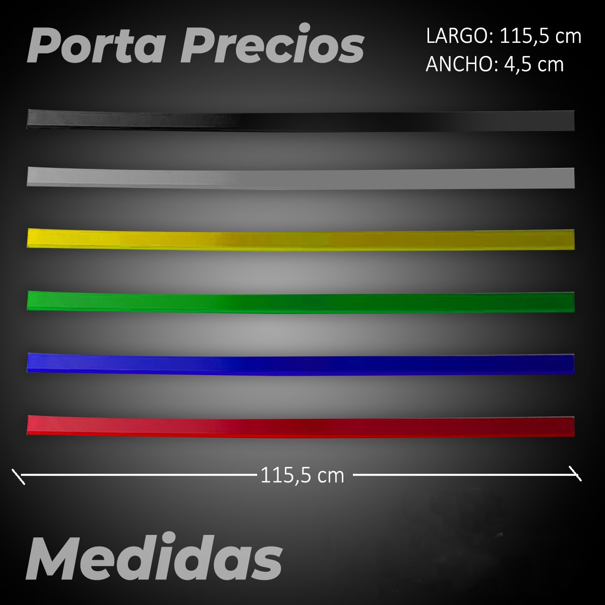 Frente Porta Precio Cristal 1200mm - Titufaris